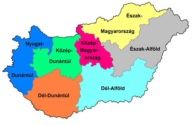 Magyarország régiós térképe