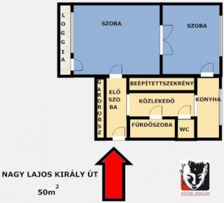Budapest XIV. kerlet elad laks 50m2 loggis feljtand 2 szobs laks - Kép: 4323 