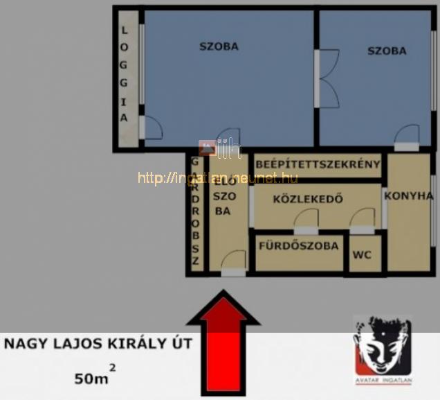 Budapest XIV. kerlet elad laks 50m2 loggis feljtand 2 szobs laks - Kép: 4323 